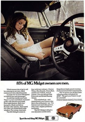 mg midget advert circa 1970