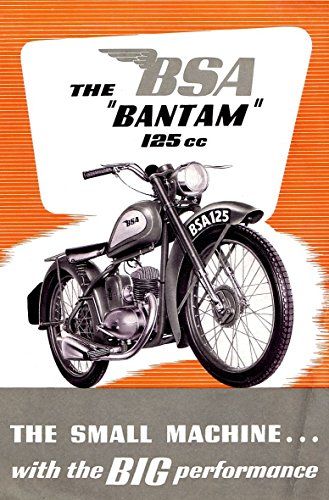 poster for 70's bsa bantam motorcycle