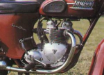 classic british 500cc triumph motorcycle