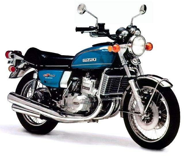 classic suzuki gt750 triple known as the kettle